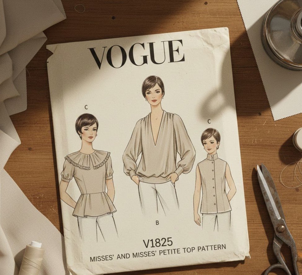 vogue v1825 misses' and misses' petite top pattern