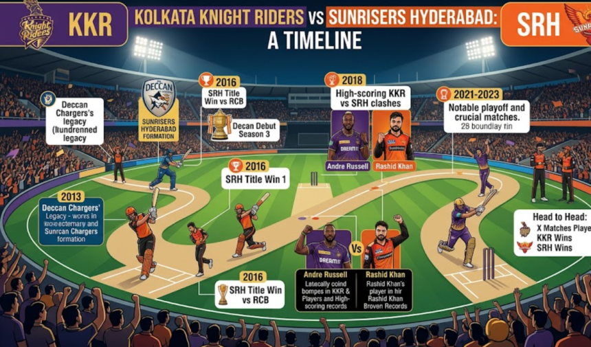 kolkata knight riders vs sunrisers hyderabad timeline
