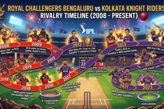 royal challengers bengaluru vs kolkata knight riders timeline