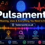 Pulsamento concept showing rhythmic pulse patterns in music, health, and technology