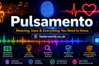 Pulsamento concept showing rhythmic pulse patterns in music, health, and technology
