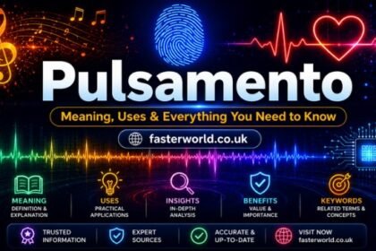 Pulsamento concept showing rhythmic pulse patterns in music, health, and technology