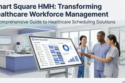 Smart Square HMH scheduling dashboard showing shift calendar for healthcare staff