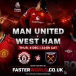 West Ham vs Man United Premier League match at London Stadium.